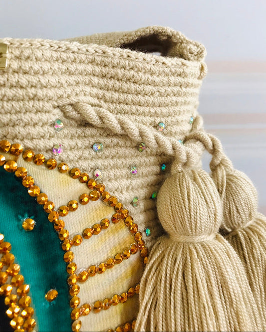 Mochila Wayuu Virgen de Guadalupe- Mediana