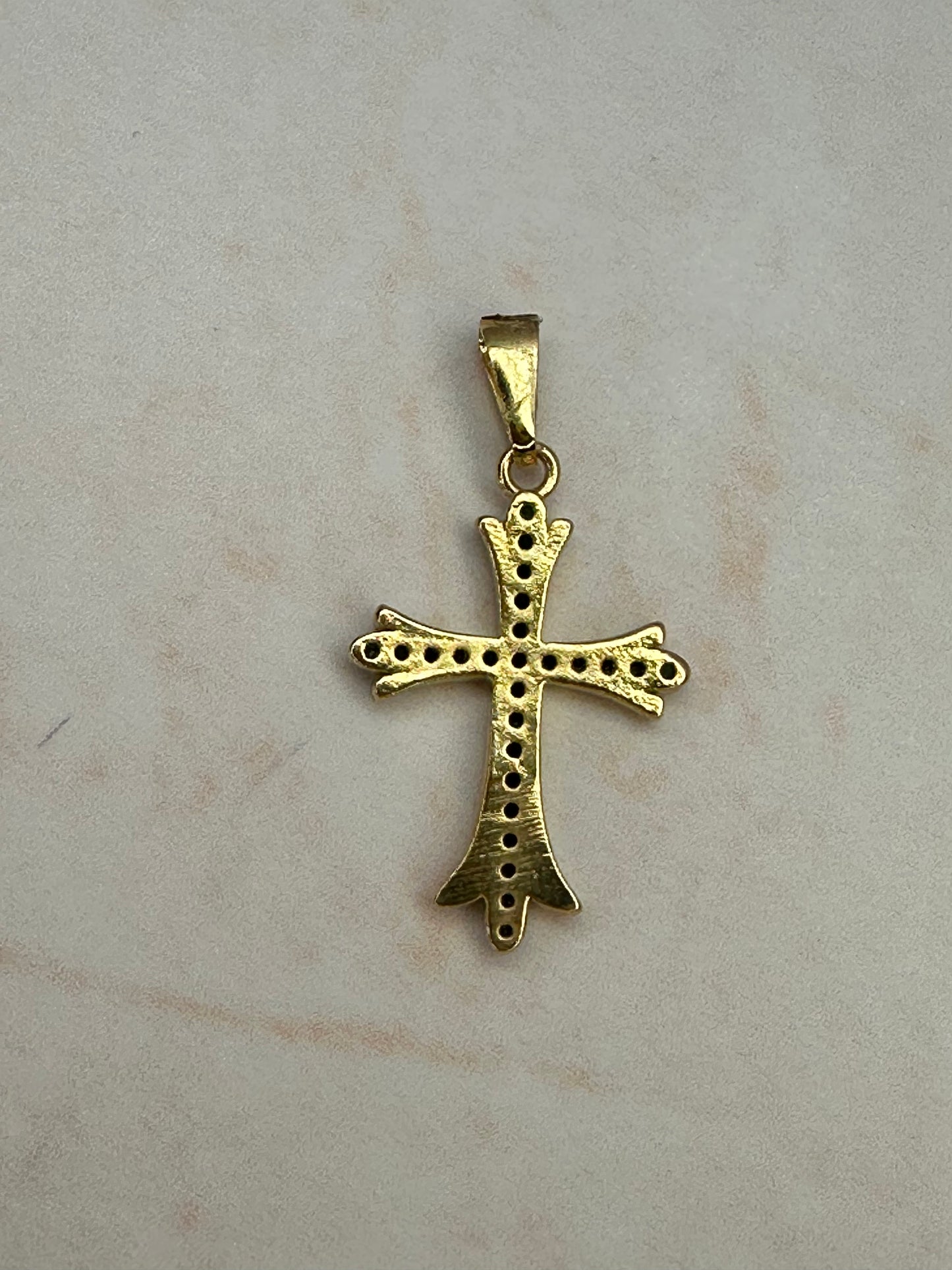 Dije Cruz Microciercones verde