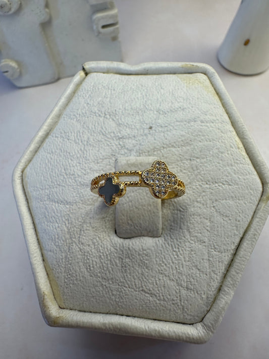 Anillo Doble Trébol