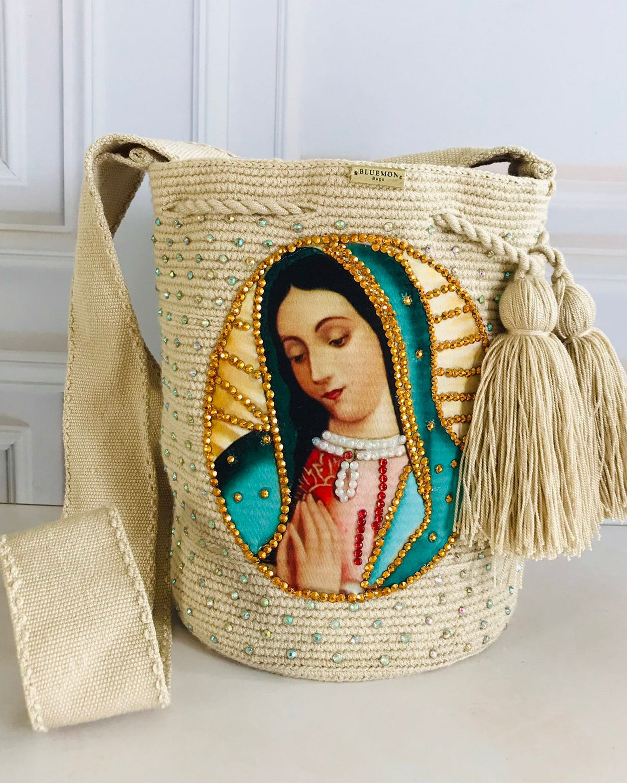 Mochila Wayuu Virgen de Guadalupe- Mediana