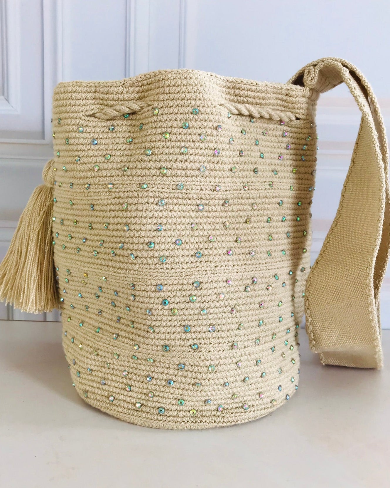 Mochila Wayuu Virgen de Guadalupe- Mediana