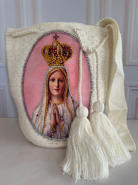 Bolso Wayuu Virgen de Fátima - Grande