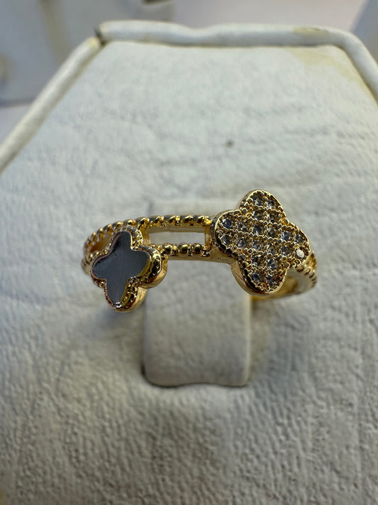 Anillo Doble Trébol